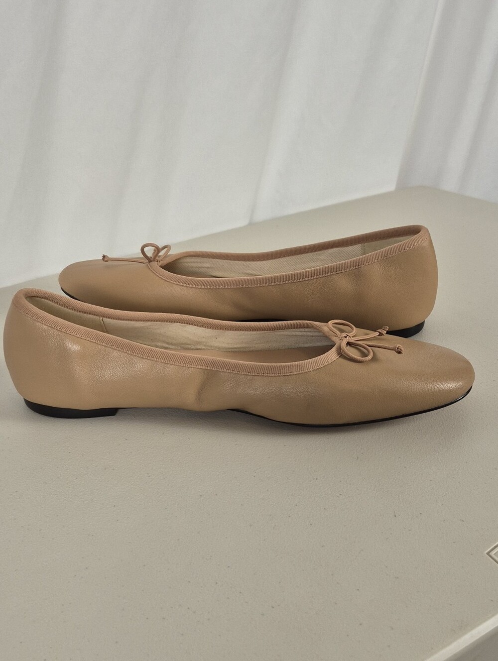 J. Crew Andi Leather Ballet Flats With Bow Detail In Roasted Pecan - Size 10.5 - Picture 4 of 15